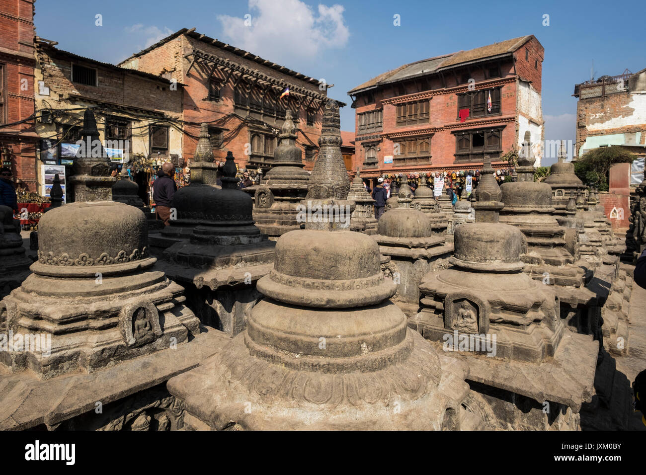 Nepal, Kathmandu, Swayambhunath temple Stock Photo