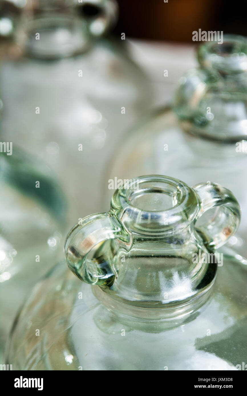 Empty demijohn or carboy for wine making Stock Photo Alamy