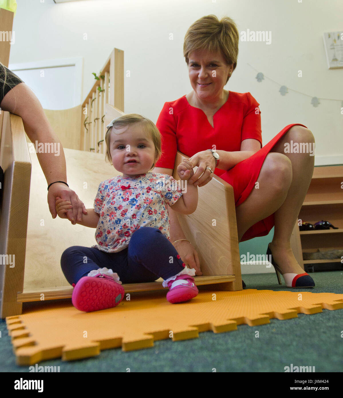 First Minister Nicola Sturgeon Meets Some Of The Children Name Not Stock Photo Alamy