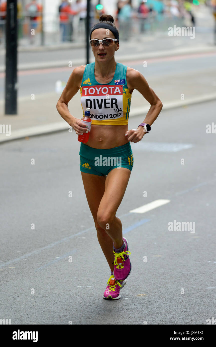 Sinead Diver, Australia, 2017 IAAF world championship women's marathon, London, United Kingdom Stock Photo