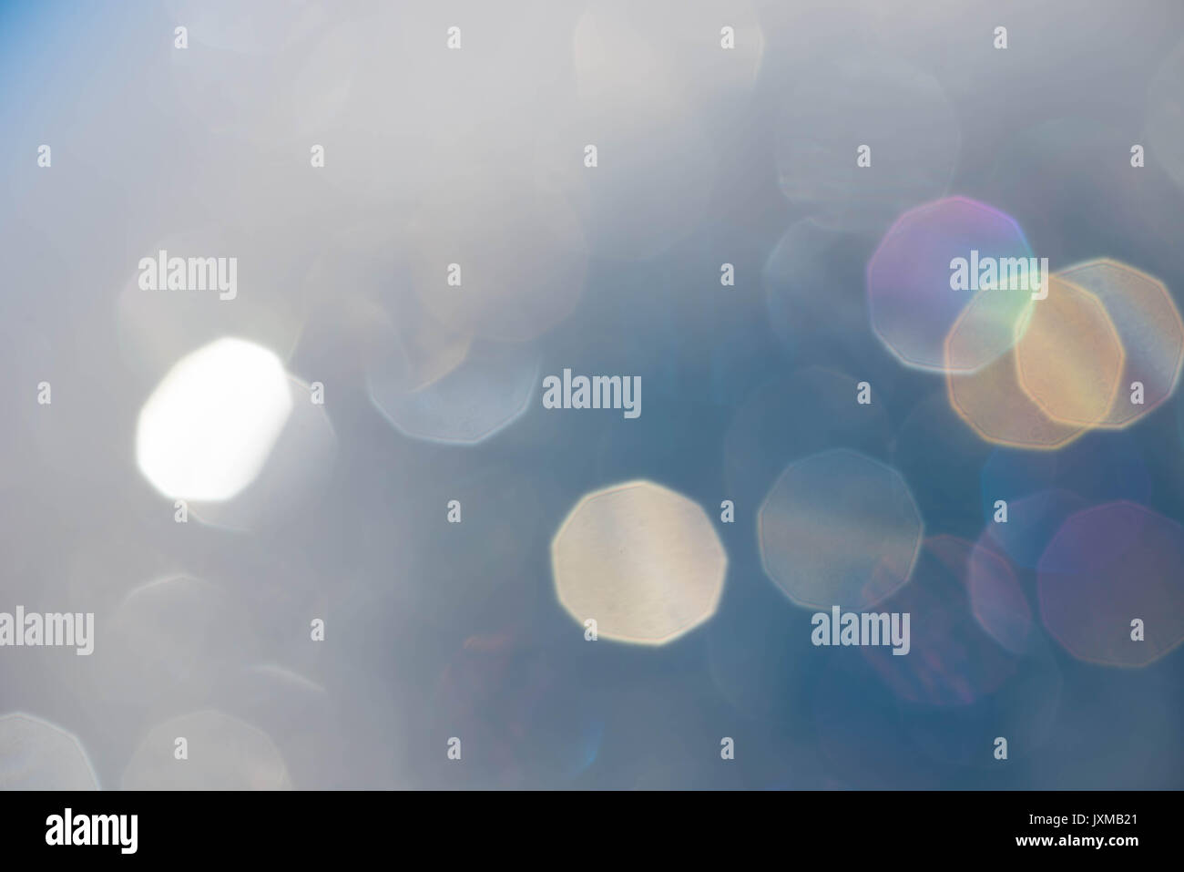 blurred defocused foam soap background with bokeh Stock Photo