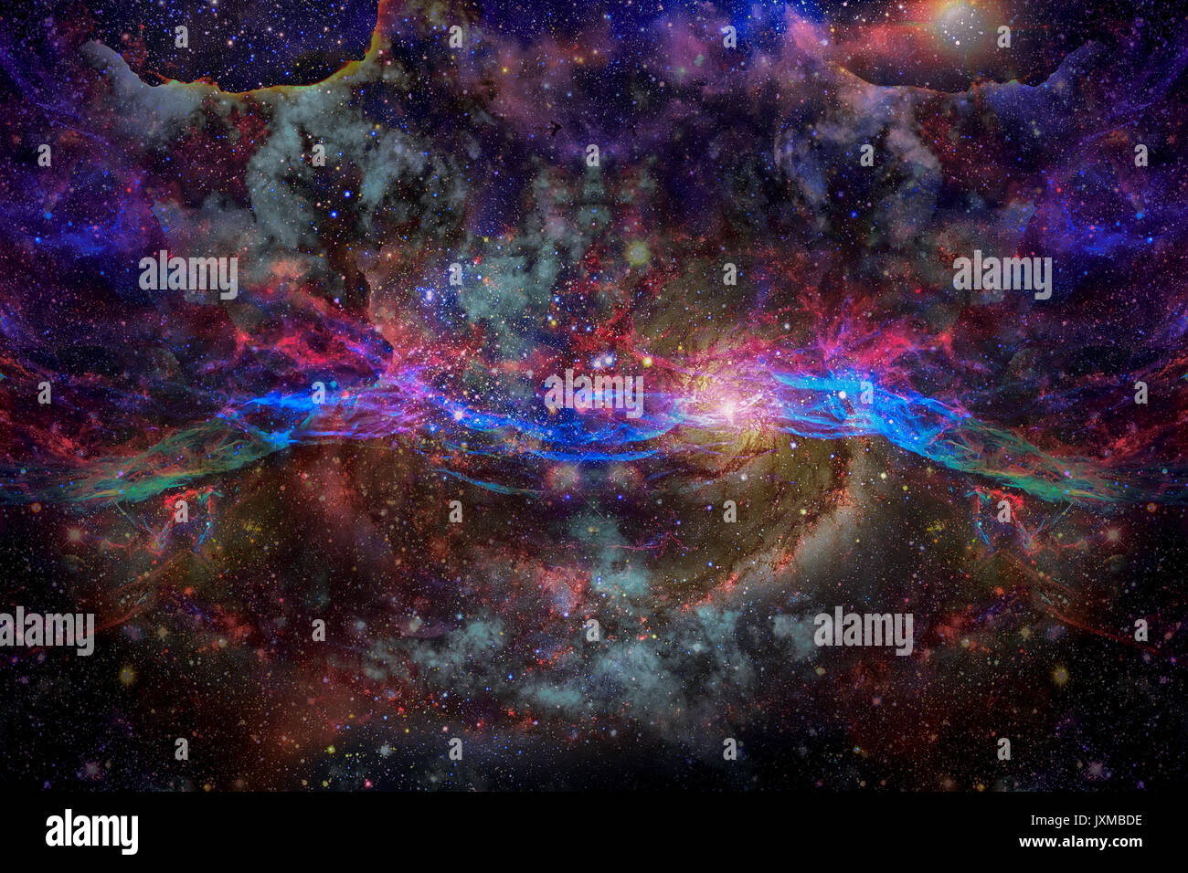 Starry deep outer space - nebula and galaxy Stock Photo - Alamy