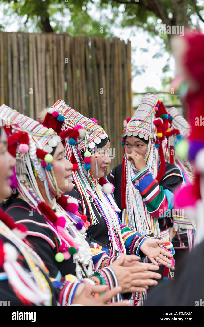 Akha hill tribe group in hi-res stock photography and images - Alamy