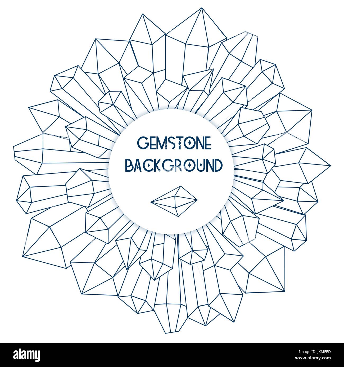 Round frame with crystal splash Stock Vector