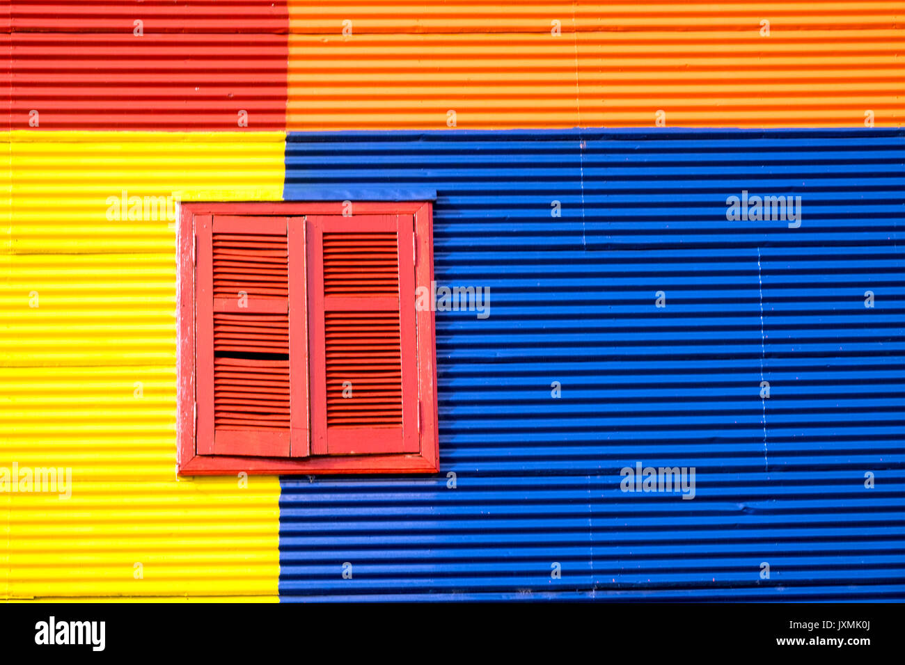 Detail of a colorful house in La Boca, Buenos Aires Stock Photo