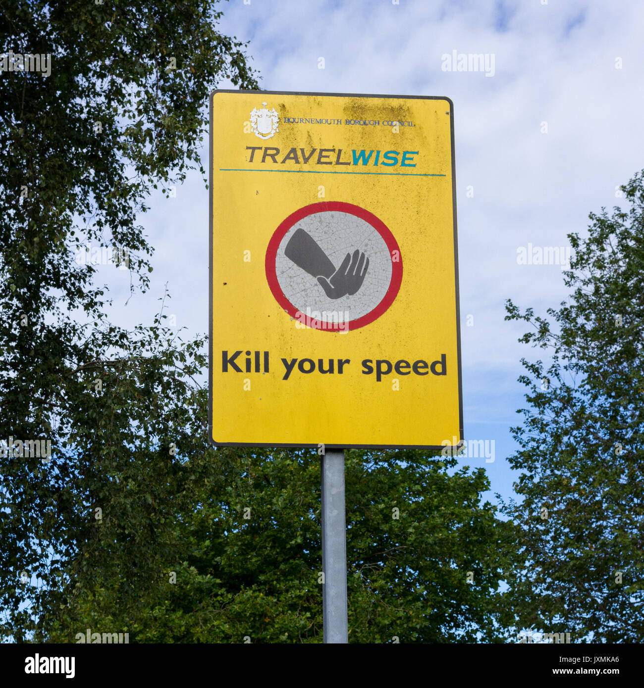Kill Your Speed road sign Stock Photo - Alamy