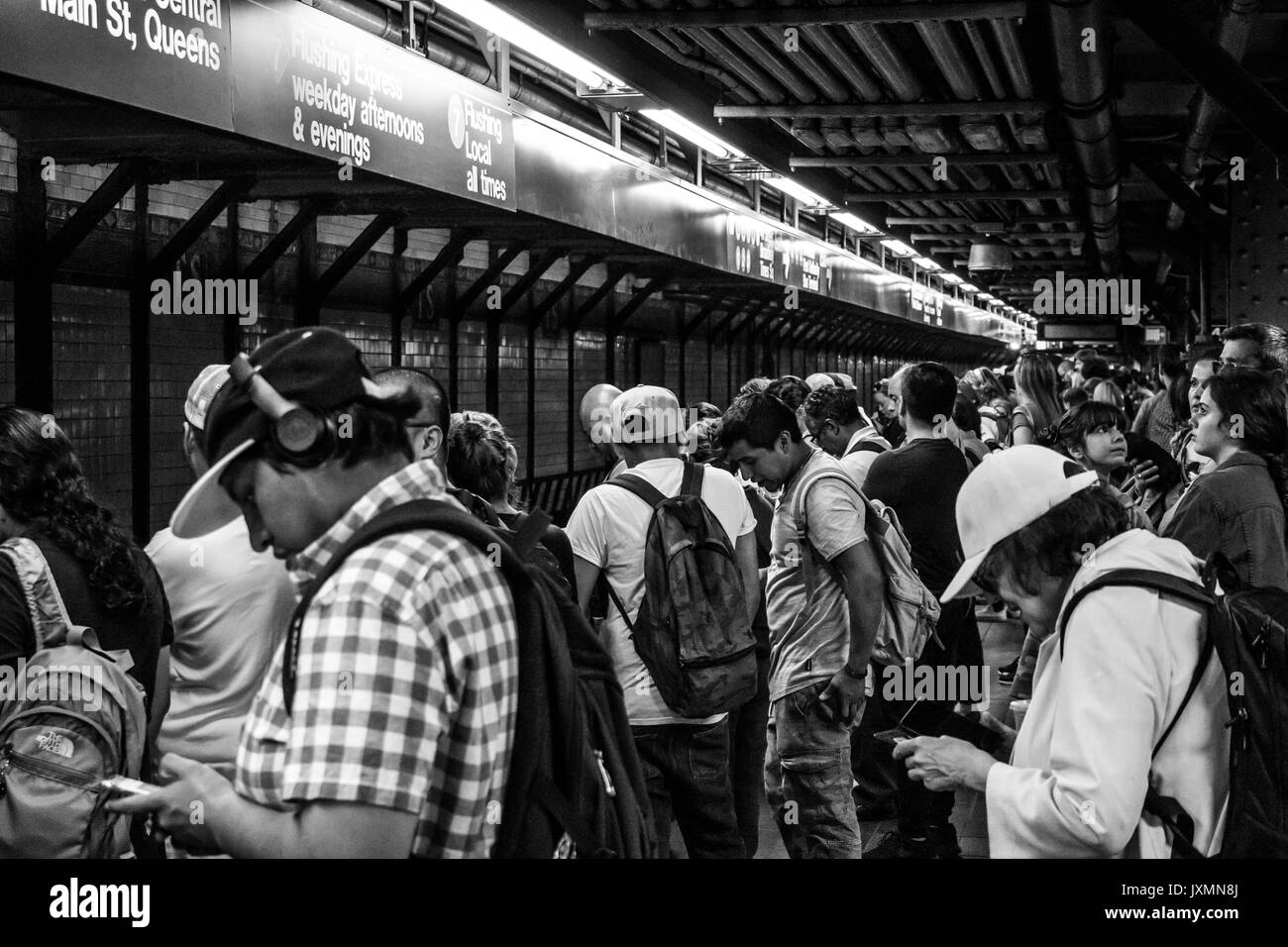 34ht Street Hudson Yards Subway station- New York City Stock Photo