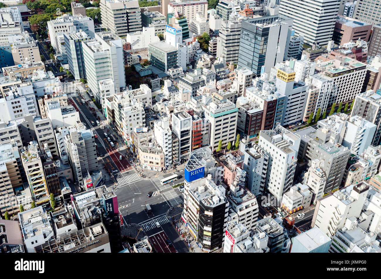 Aerial View Tokyo Japan Buildings Stock Photo