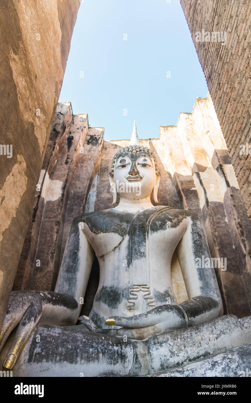 Phra achana buddha statue in wat si chum temple at sukhothai historical park thailand Stock Photo