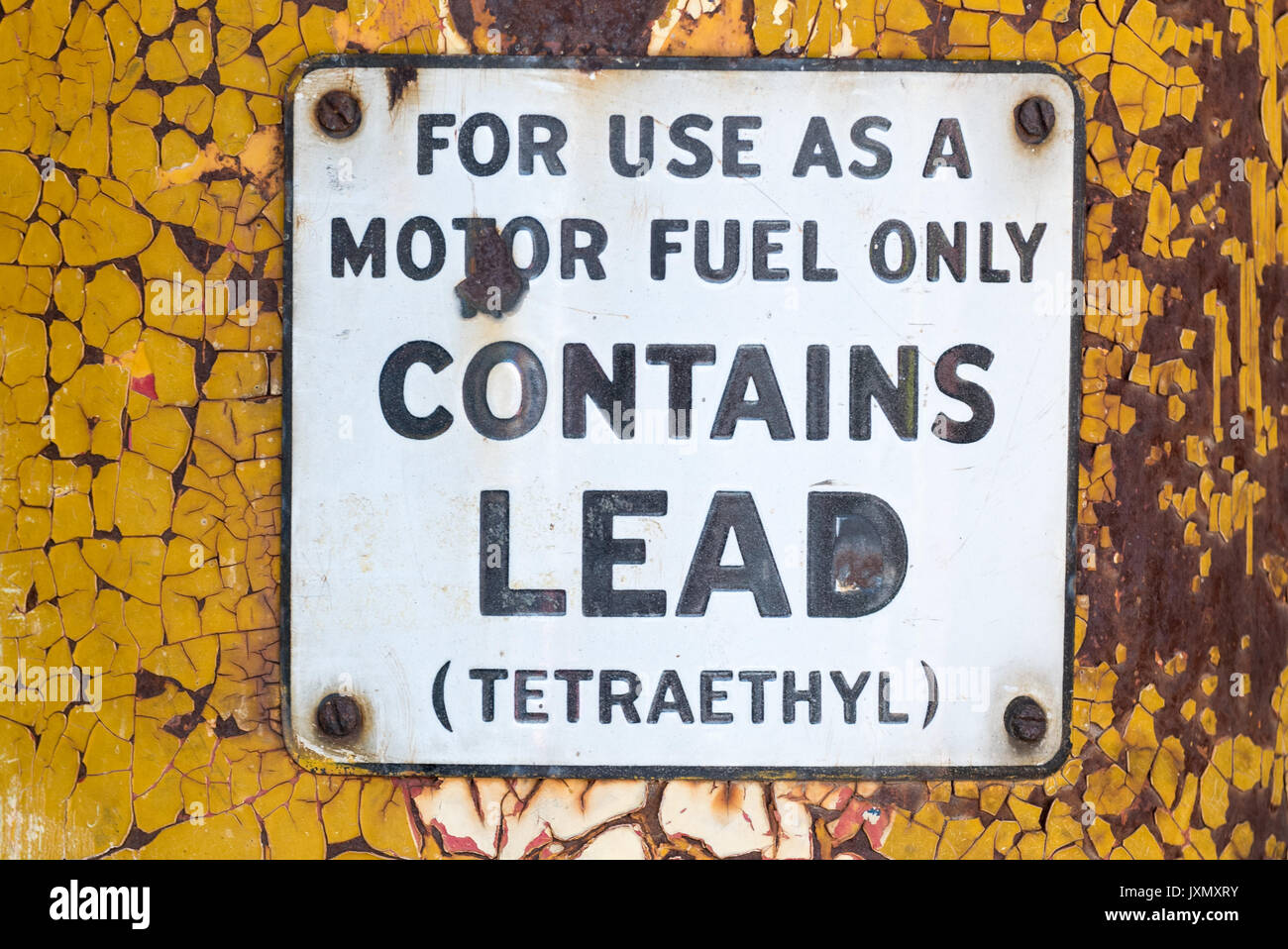 Contains Lead Metal Gas Pump Sign