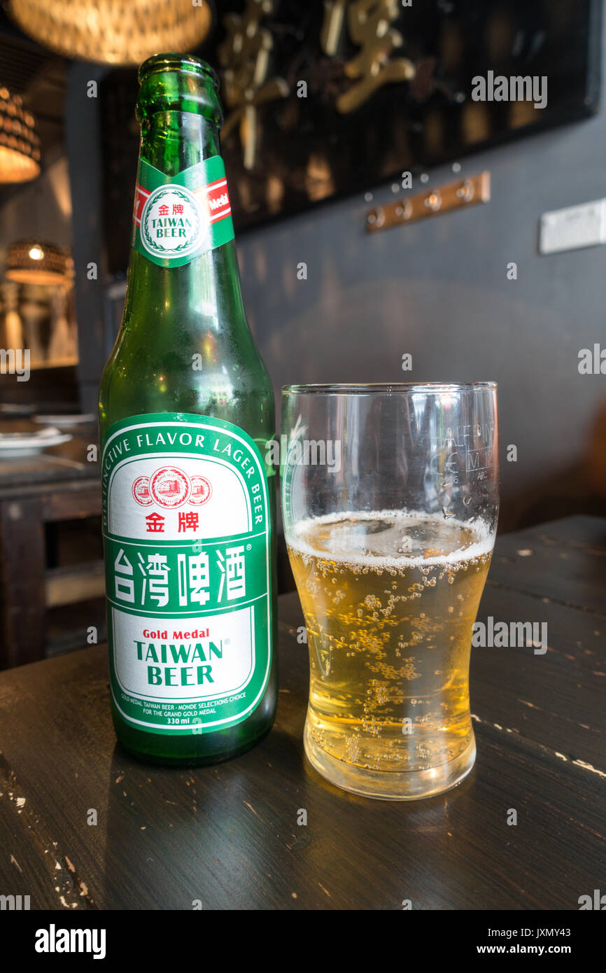 Leongs legend, Chinatown, London, imported asian chinese japanese bottled beers beer. Stock Photo