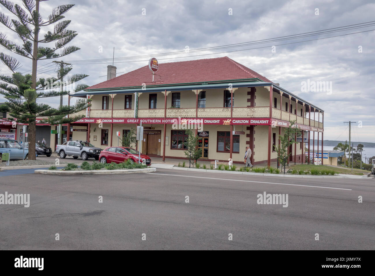 The Great Southern Hotel Inn Eden New South Wales Australia In The Federation Filigree Architecural Style Stock Photo