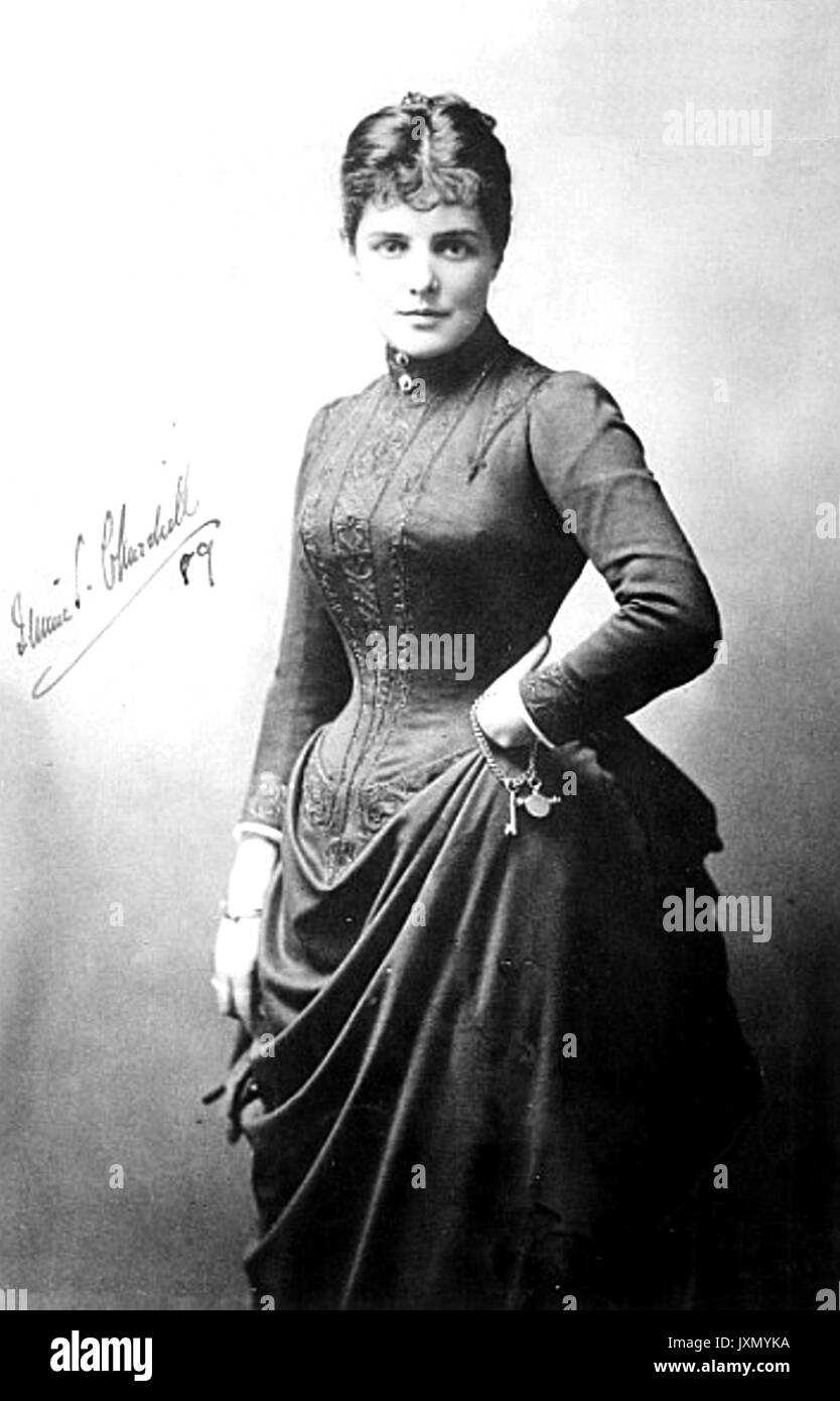 JENNIE CHURCHILL (1854-1921) Anglo-American wife of Lord Randolph Churchill and mother of Winston Churchill, in 1889 Stock Photo