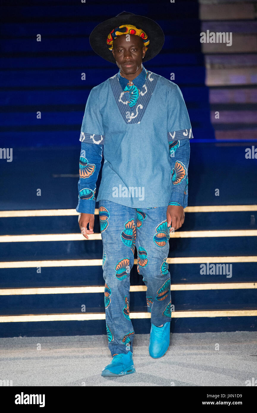 AFWL 2017 models - photos taken by Steve Mack for Africanhair.com during catwalk shows on Saturday 12th August at Freemasons Hall  -London. Stock Photo