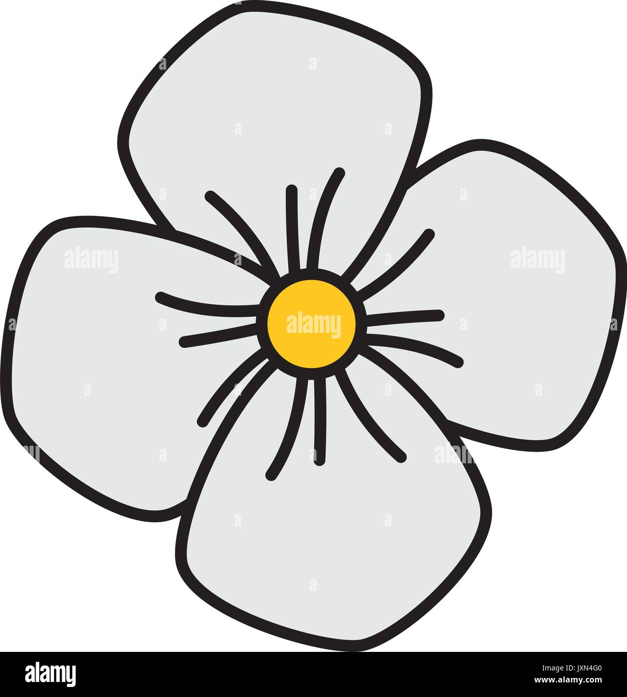 cute flower isolated icon Stock Vector Image & Art - Alamy