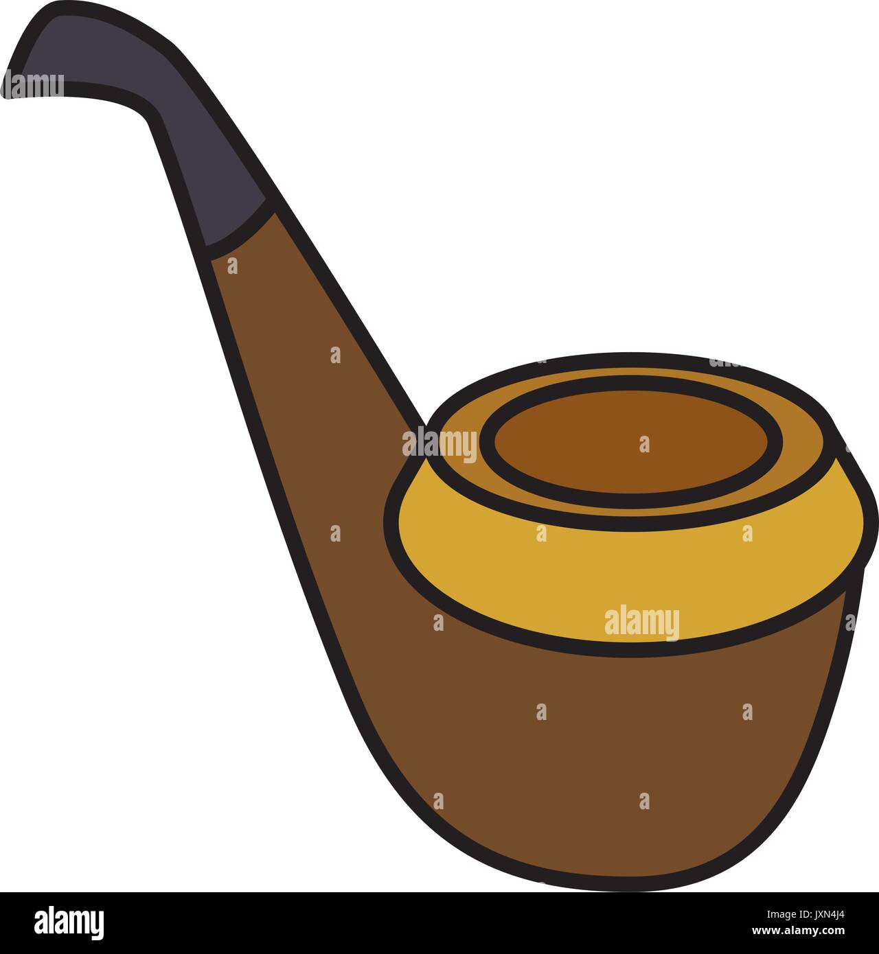 Wooden pipe isolated icon Stock Vector Image & Art - Alamy