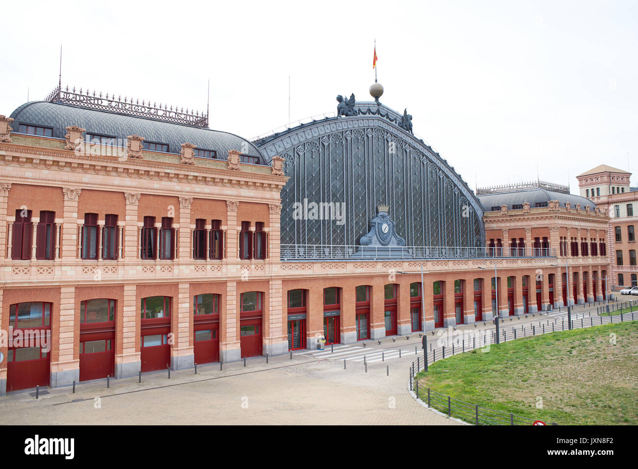 Big train station Atocha in Madrid Stock Photo