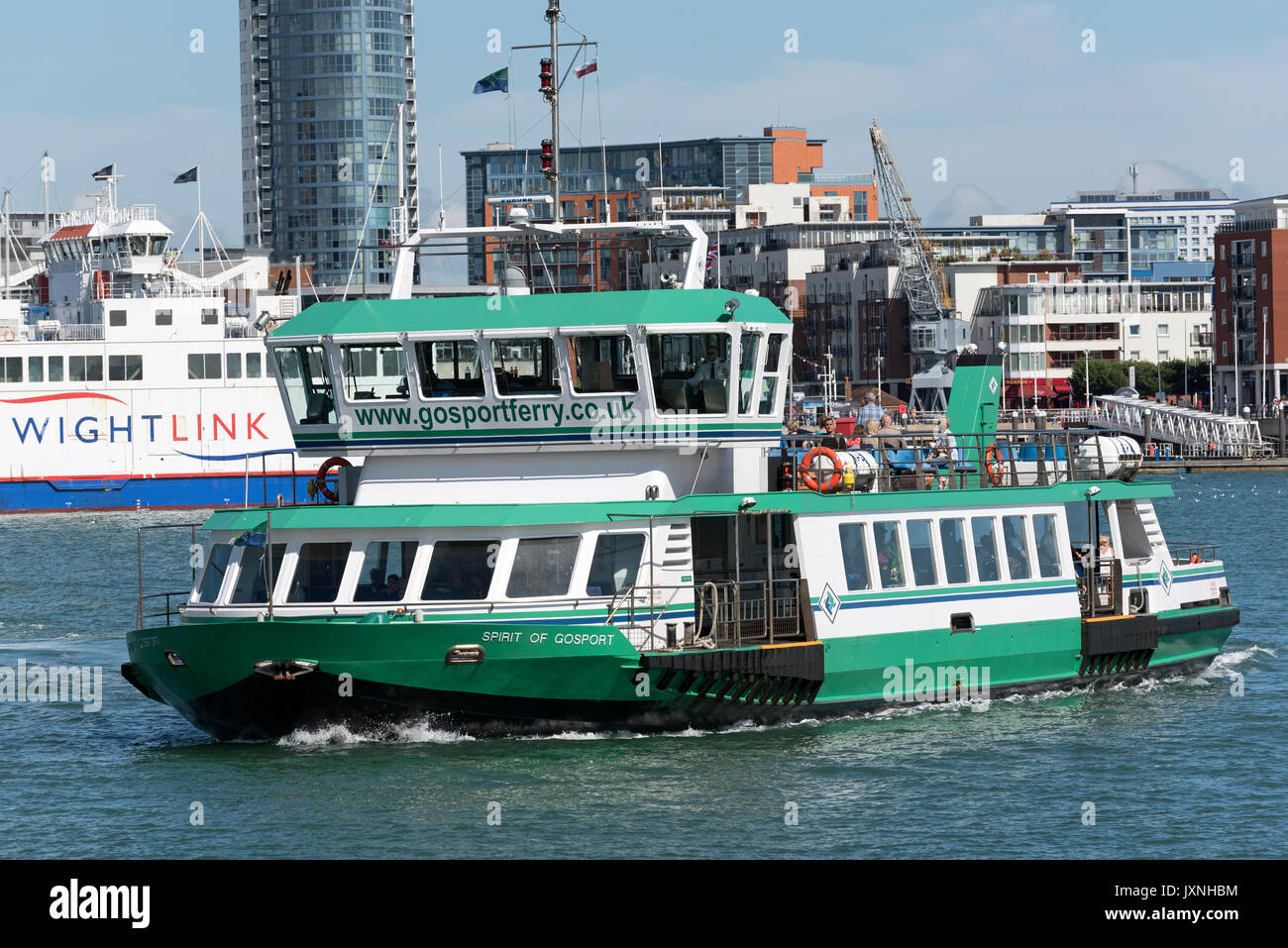 Gosport passenger ferry the Spirit of Gosport arriving from Portsmouth