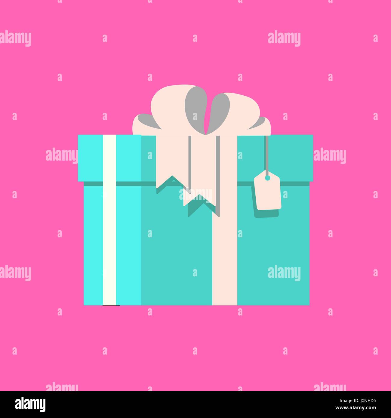 Vector gift with tag Stock Vector