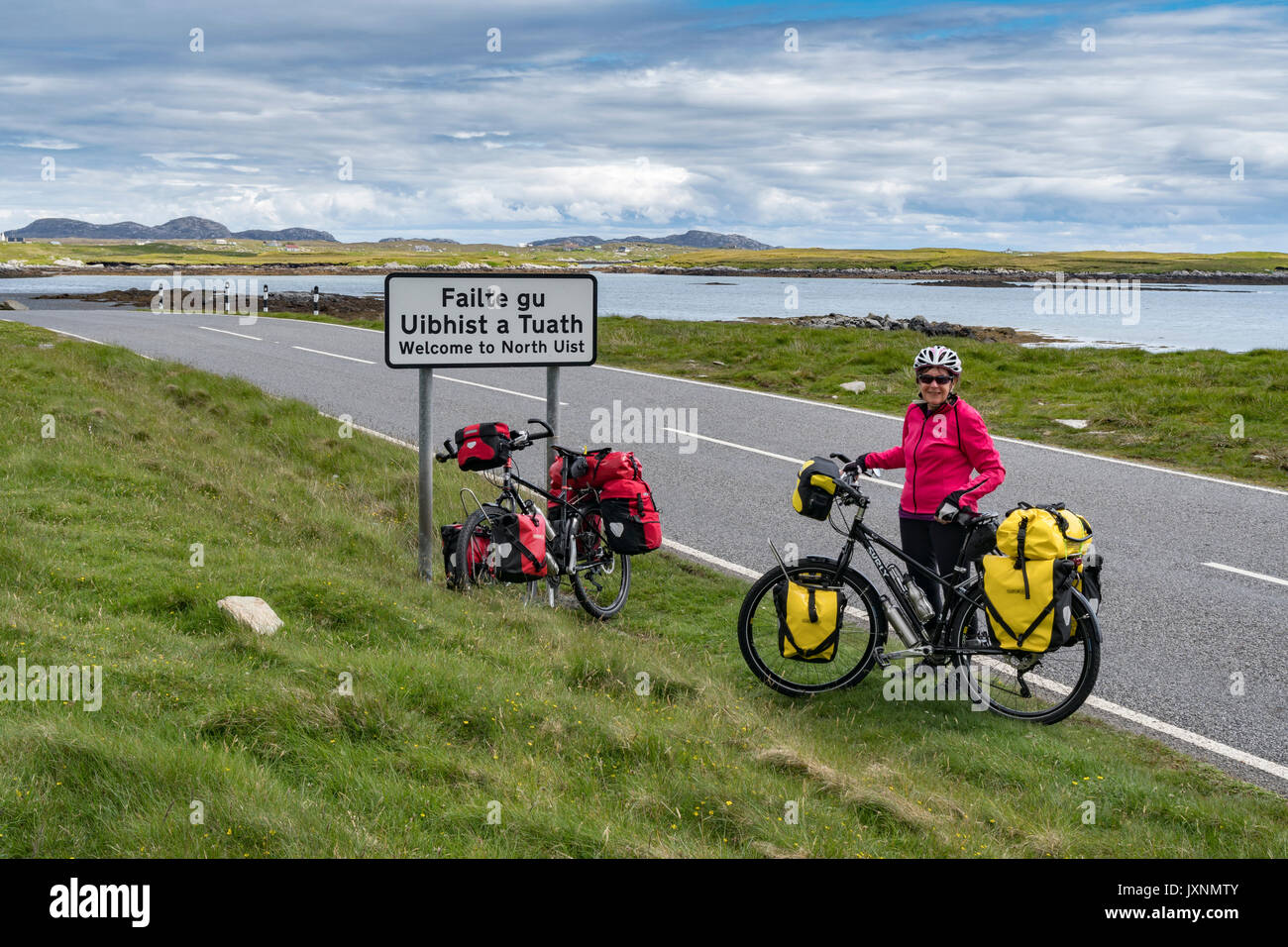 Cycling the Hebridean Way Stock Photo
