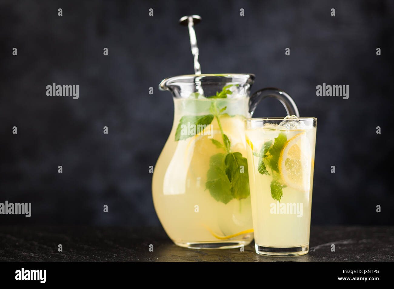 Jar of lemonade Stock Photo Alamy