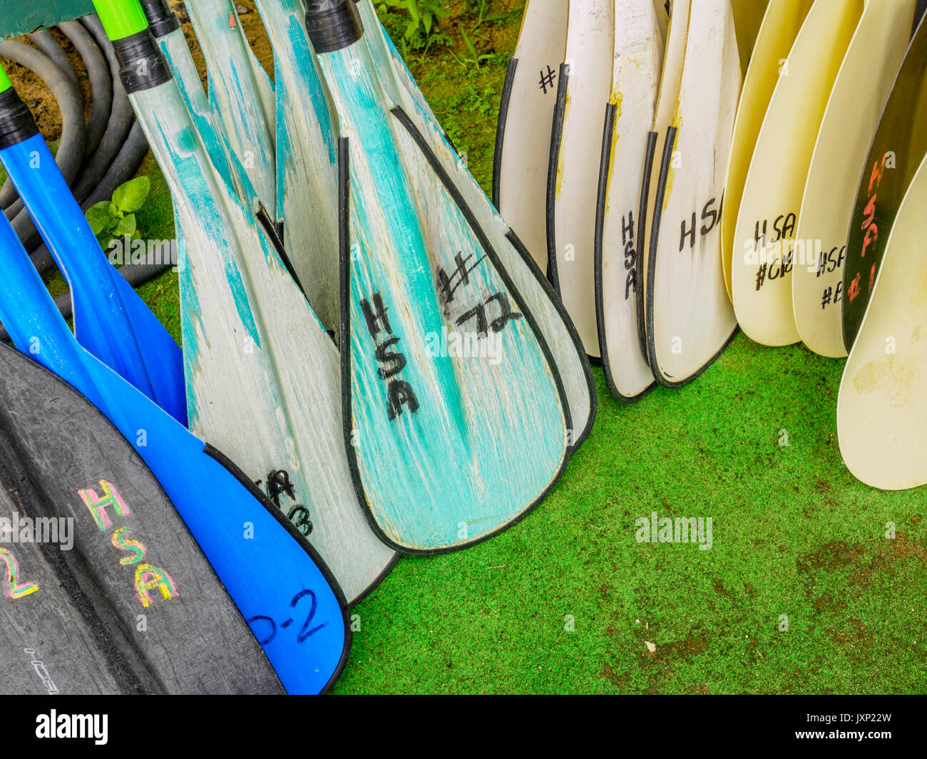 Surfing board rentals on Kauai Stock Photo Alamy
