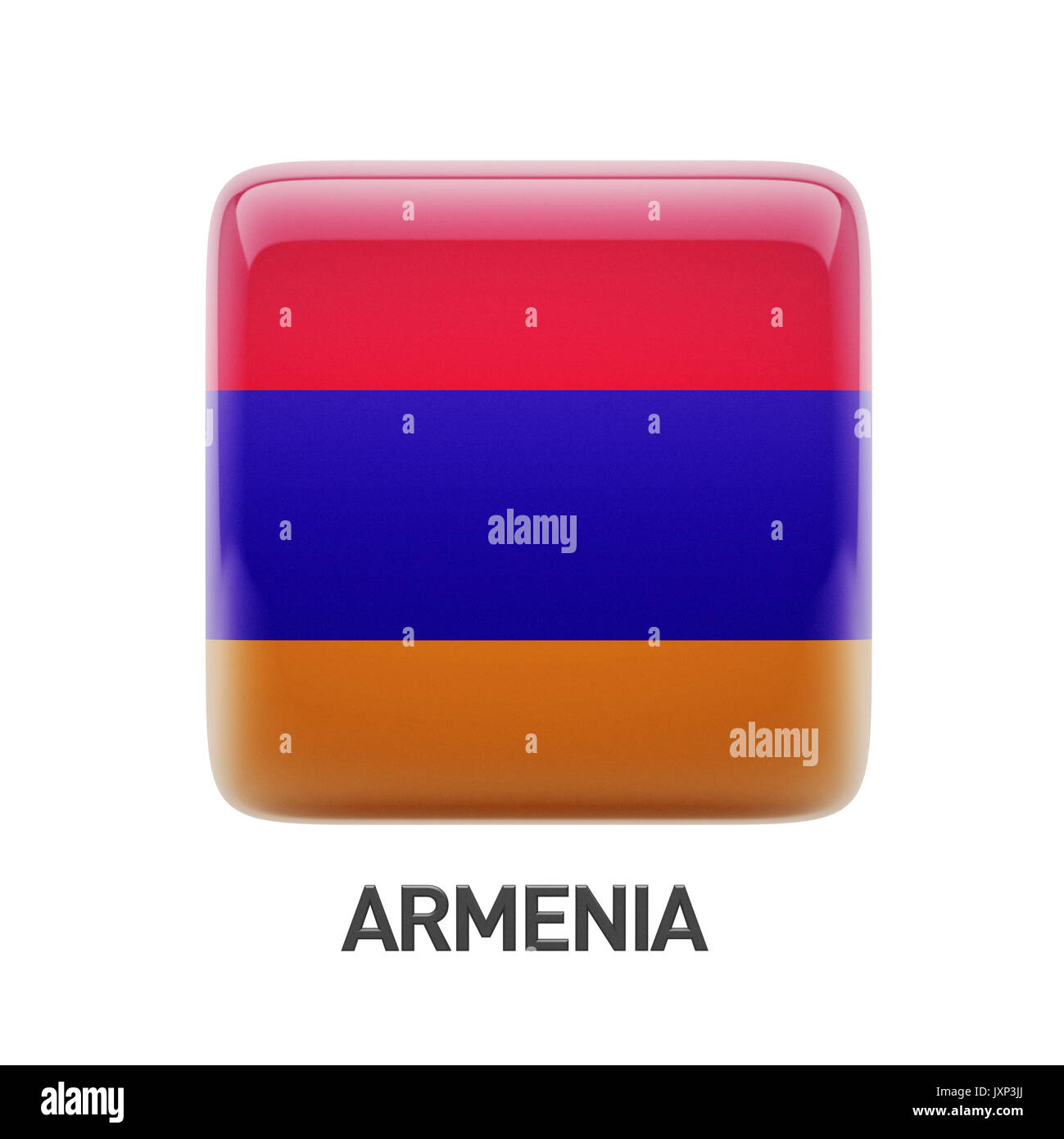 Armenia Flag isolated on white background Stock Photo - Alamy