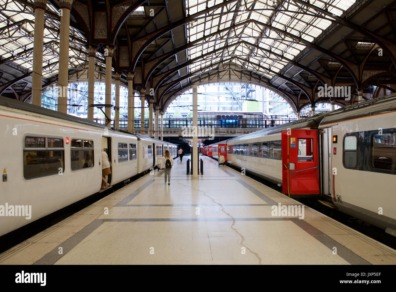 Trains at London Liverpool Street Station Stock Photo Alamy