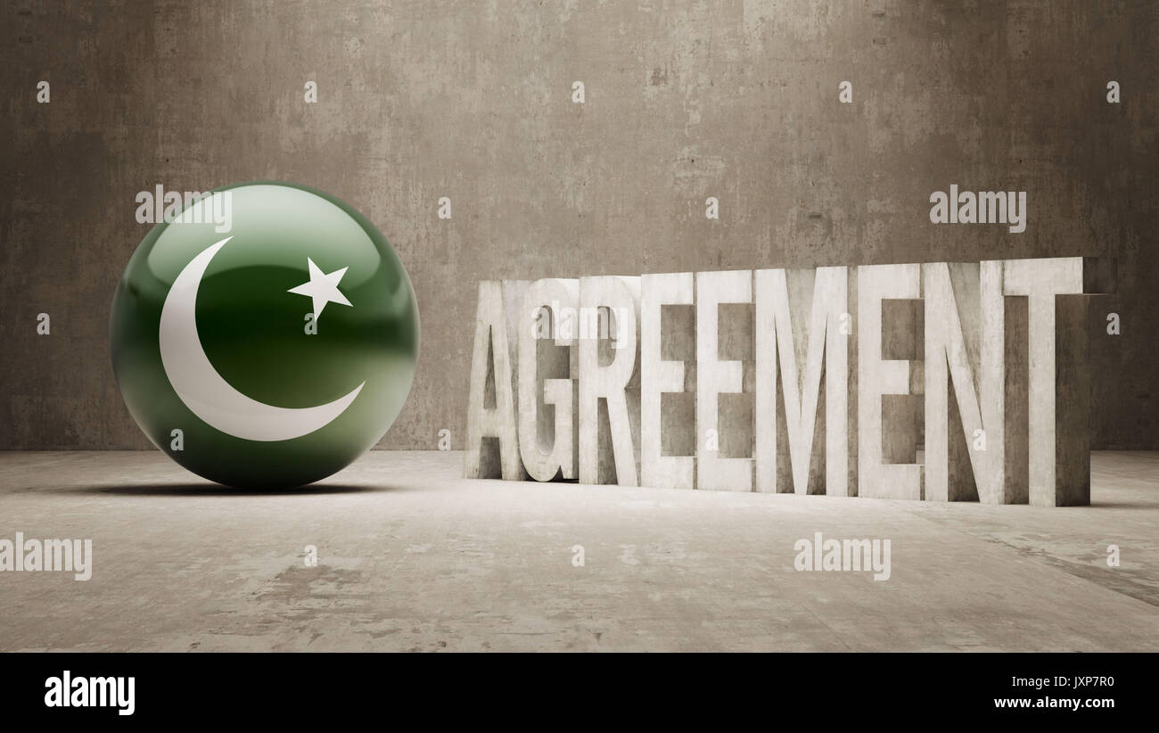 Pakistan High Resolution Agreement  Concept Stock Photo