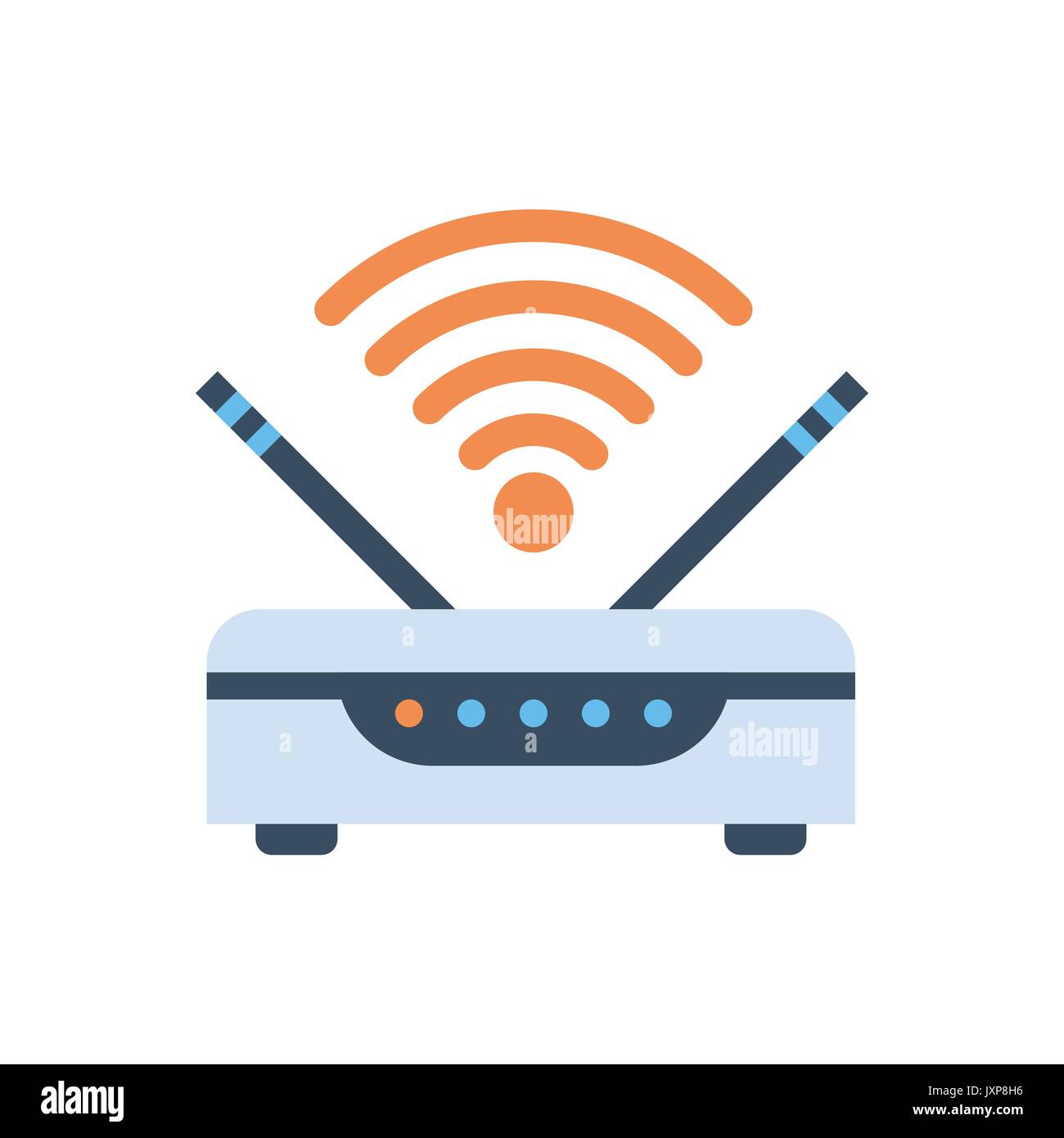 Wifi Router Wireless Internet Connection Icon Stock Vector