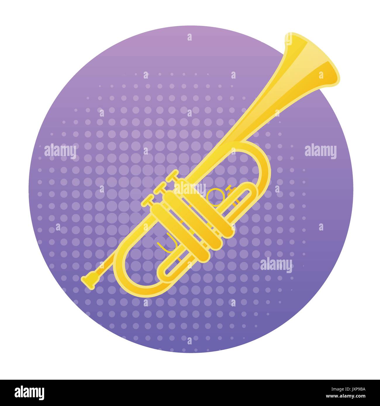 Trumpet Icon Wind Music Instrument Concept Stock Vector Image & Art - Alamy