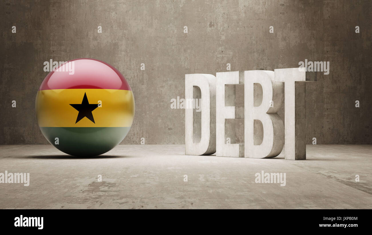 Ghana High Resolution Debt  Concept Stock Photo