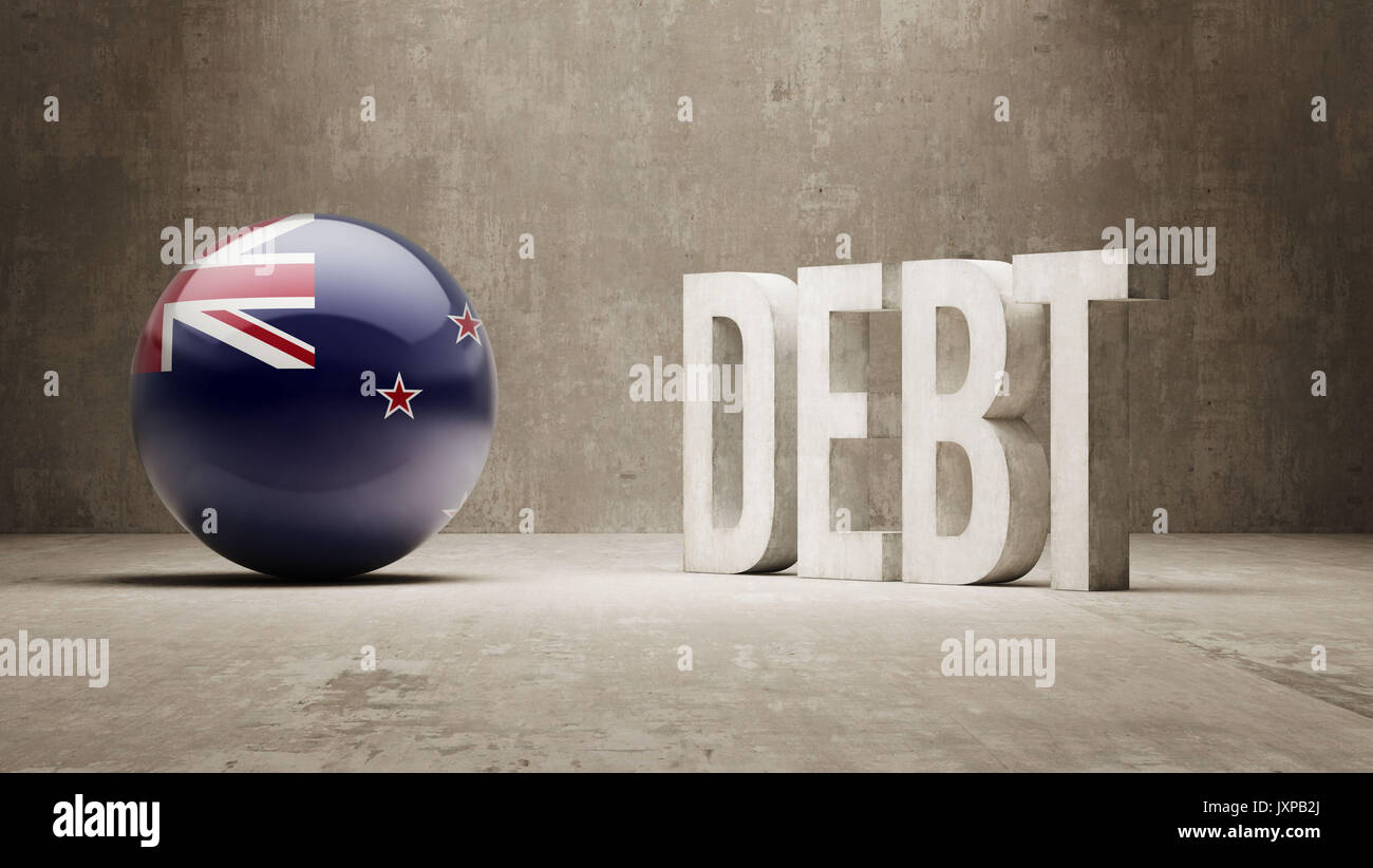 New Zealand High Resolution Debt Concept Stock Photo Alamy