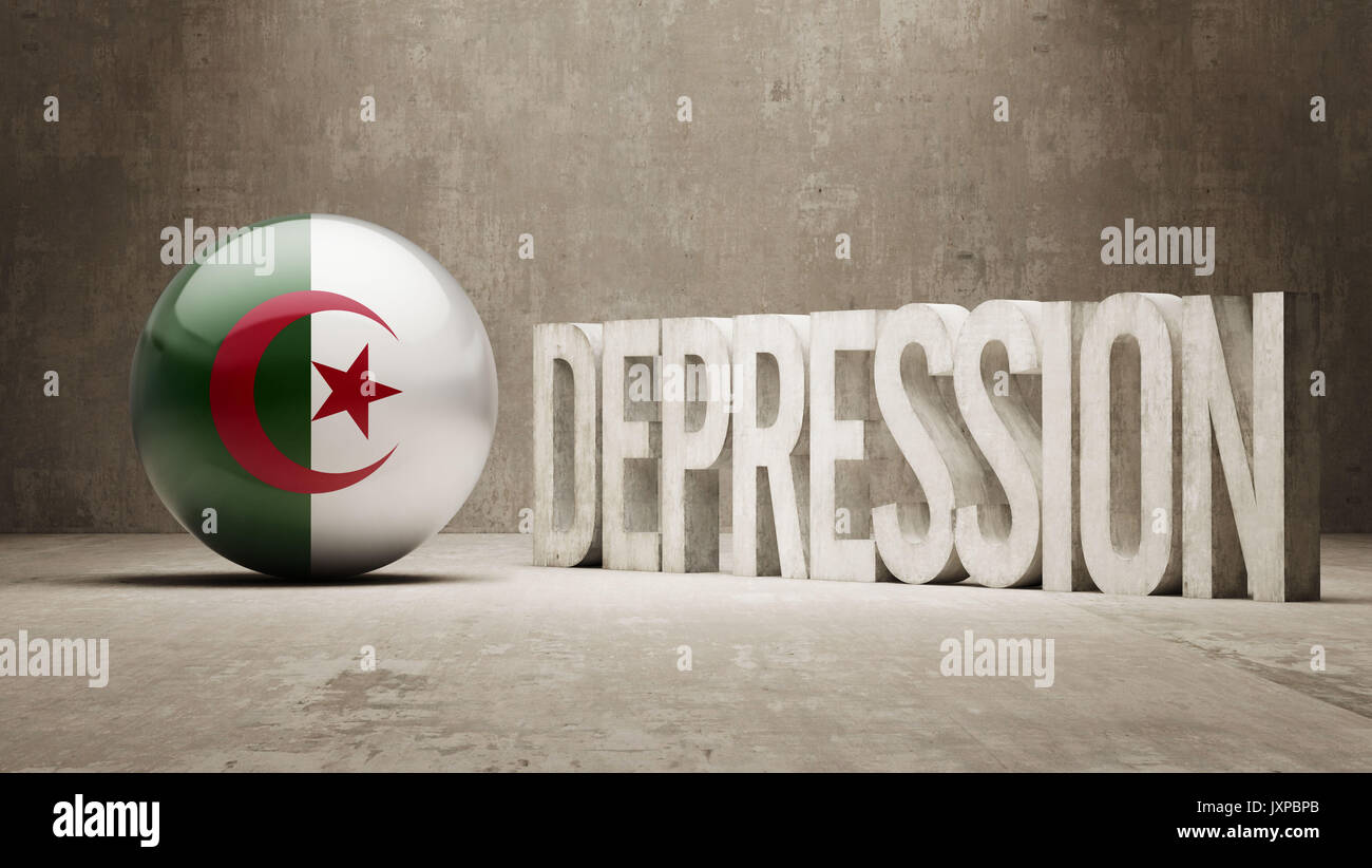 Algeria High Resolution Depression Concept Stock Photo