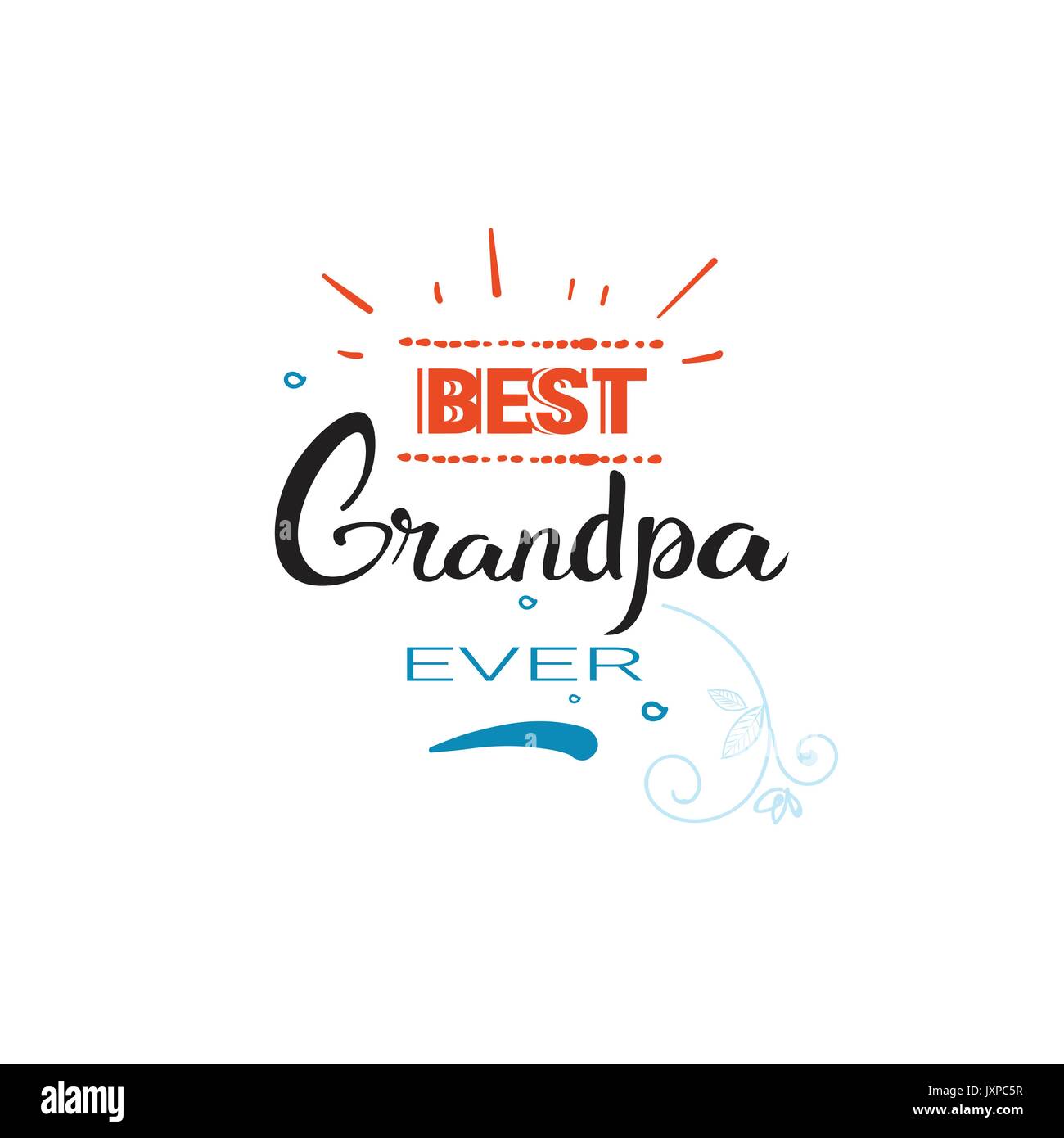 Happy Grandparents Day Greeting Card Banner Text Over White Stock