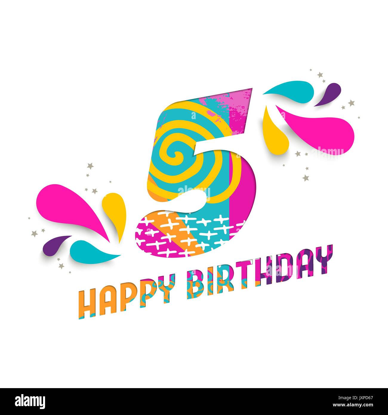 happy birthday numbers 5 5