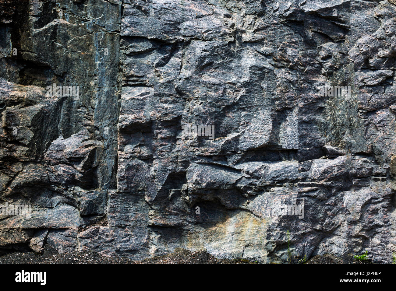 Natural rock wall Ontario Canada Stock Photo - Alamy