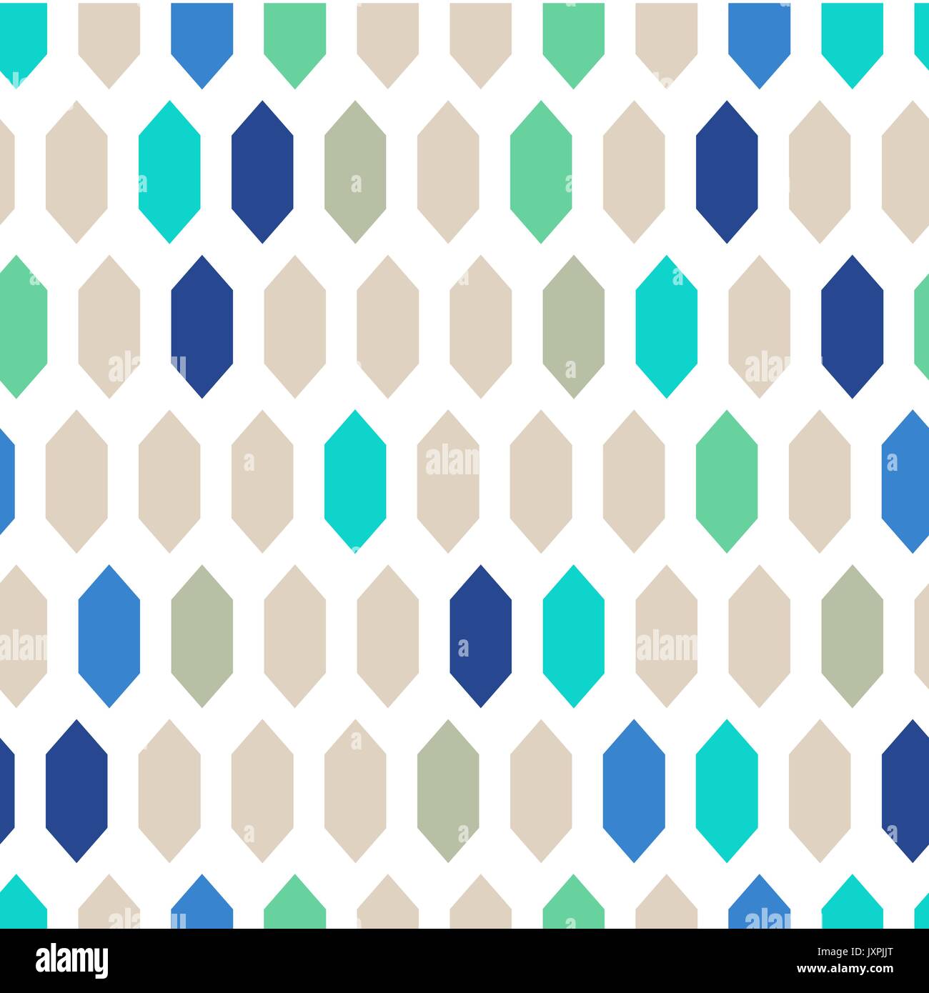 Mosaic tiles seamless vector pattern. Stock Vector