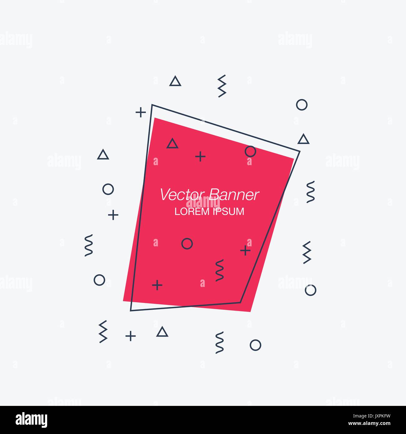 trendy flat geometric vector banners Stock Vector