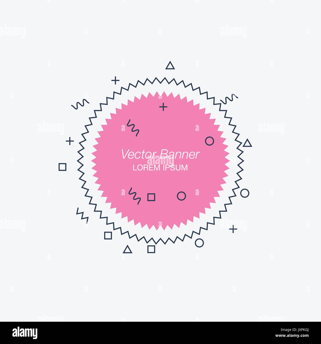 trendy flat geometric vector banners Stock Vector