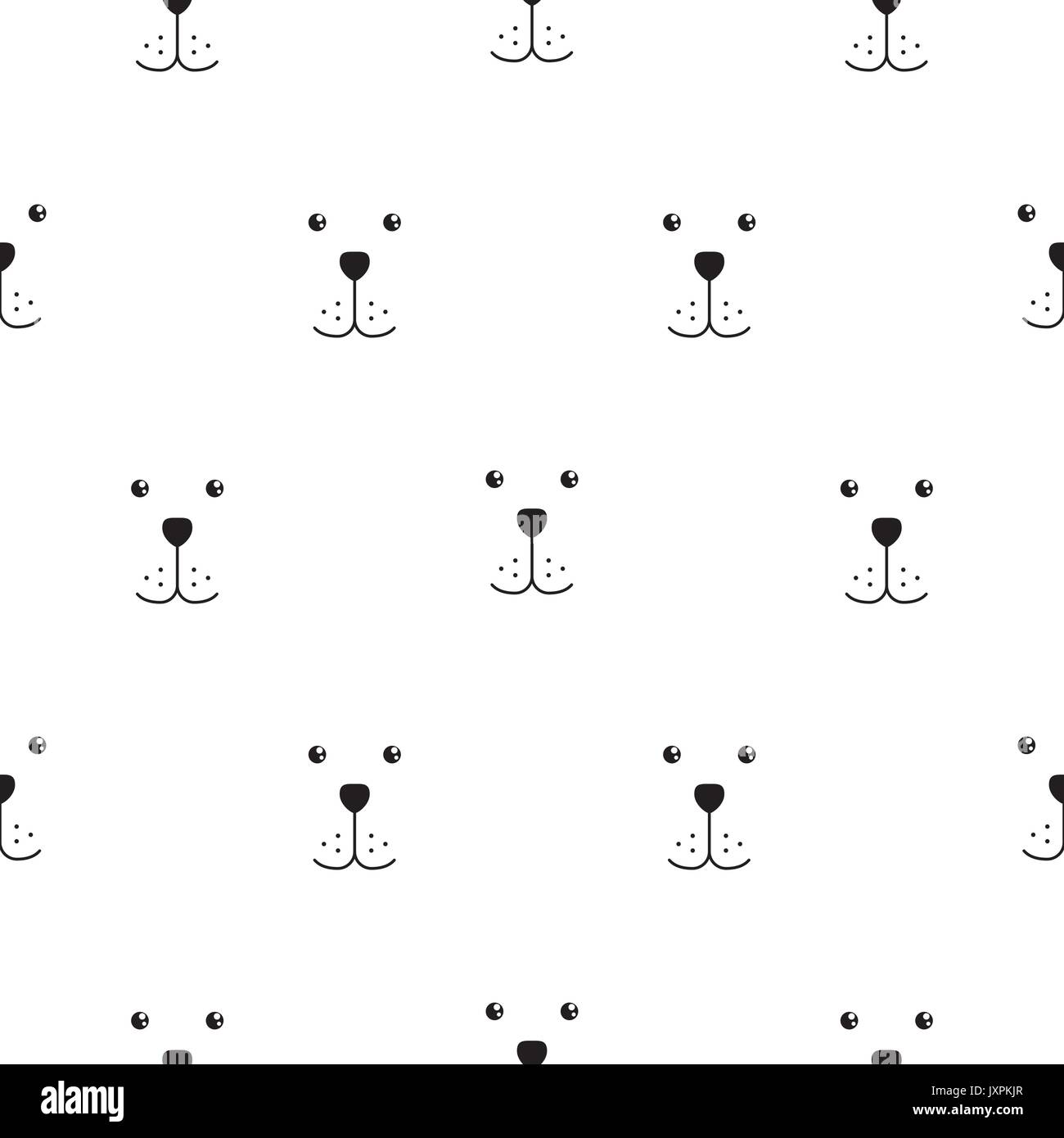 Muzzle Vector Dog muzzle scandinavian seamless vector simple pattern Stock Vector ...