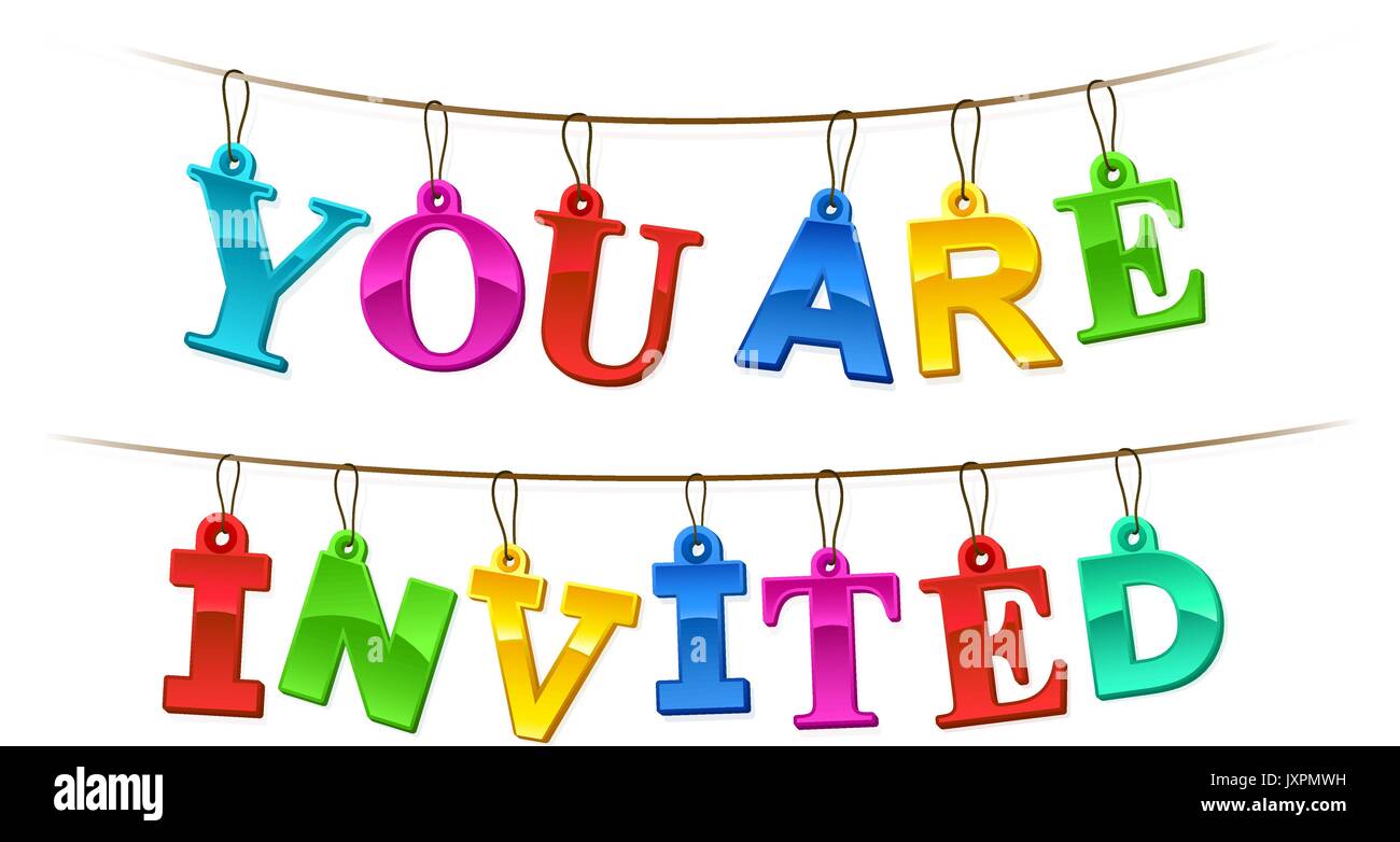 You Are Invited card design for a party or festive celebration with