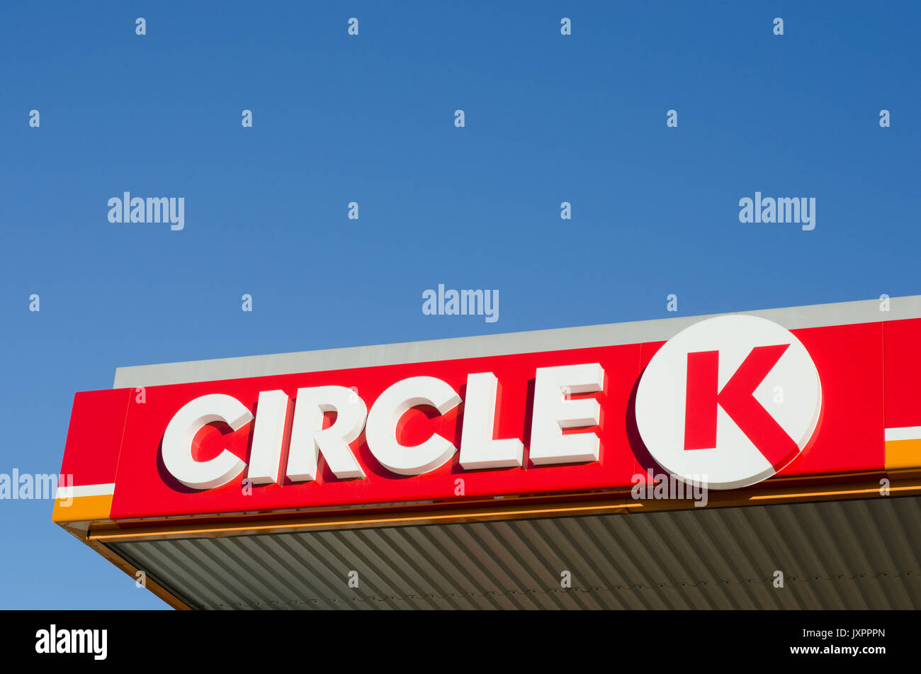 Gavle, Sweden - July 29 2017. The sign and logo of international chain of gas stations, Circle K in Gavle, Sweden Stock Photo