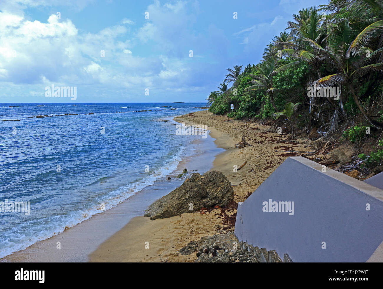 The beautiful sandy beach near San Juan in Puerto Rico Stock Photo - Alamy