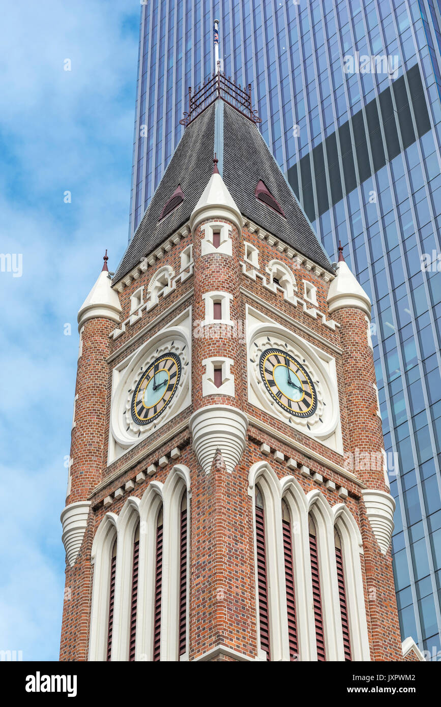 Town Hall clock tower, Perth, Western Australia Stock Photo Alamy