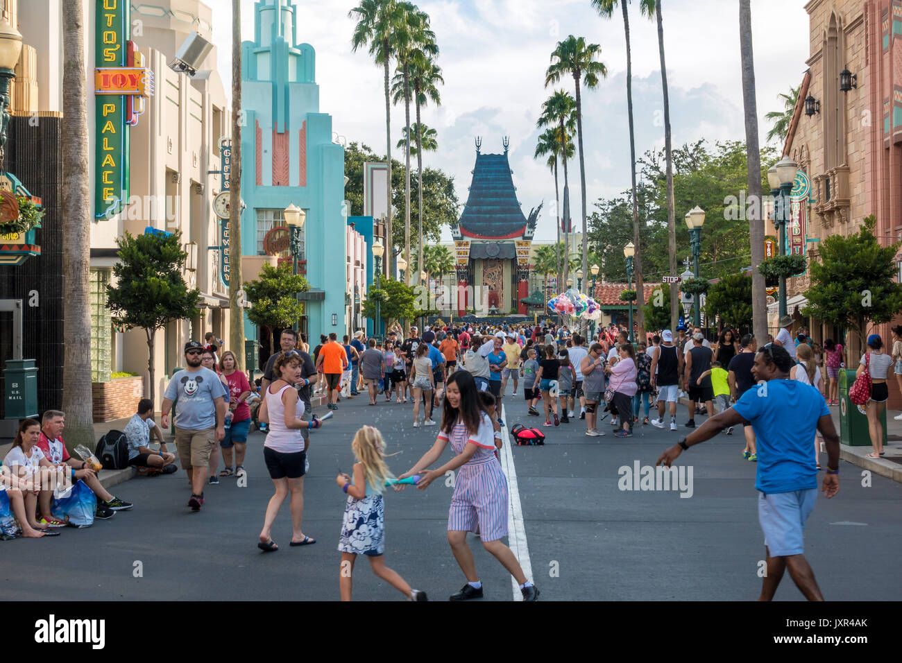 Sunset Boulevard in Hollywood Studios theme park, Walt Disney World, Orlando, Florida. Stock Photo