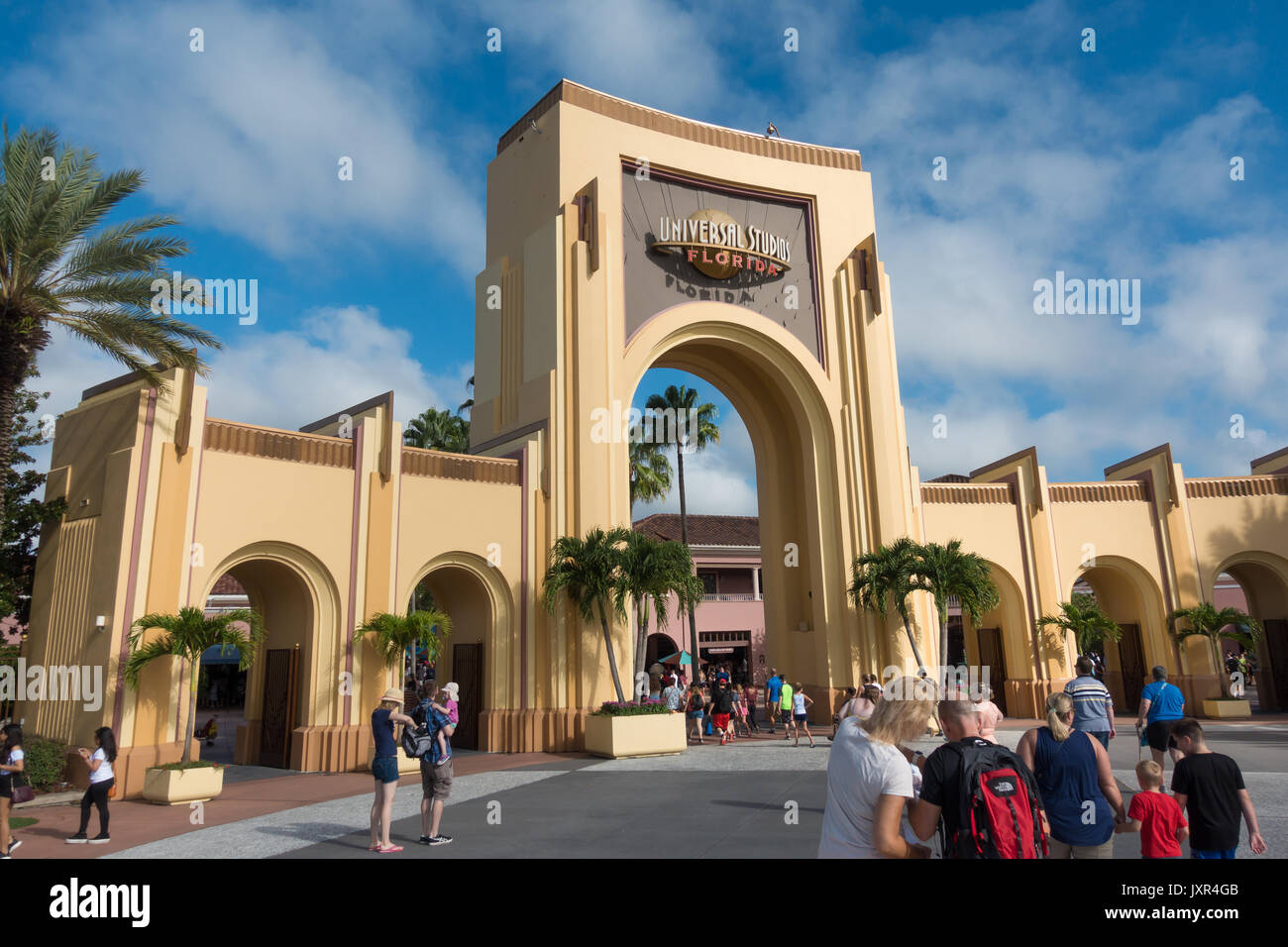 The Entrance to Universal Studios Florida in Universal Orlando Resort Stock Photo