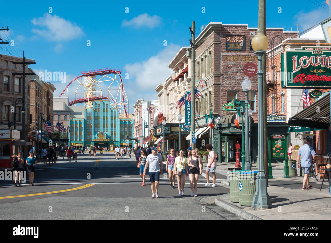 New York area of Universal Studios Orlando Florida. Stock Photo