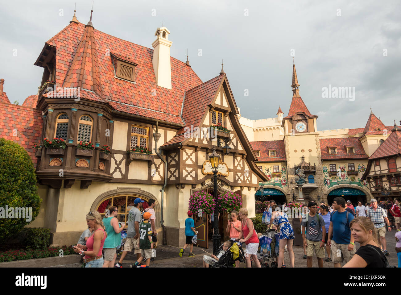 Germany Pavilion in Epcot, Walt Disney World, Orlando, Florida. Stock Photo