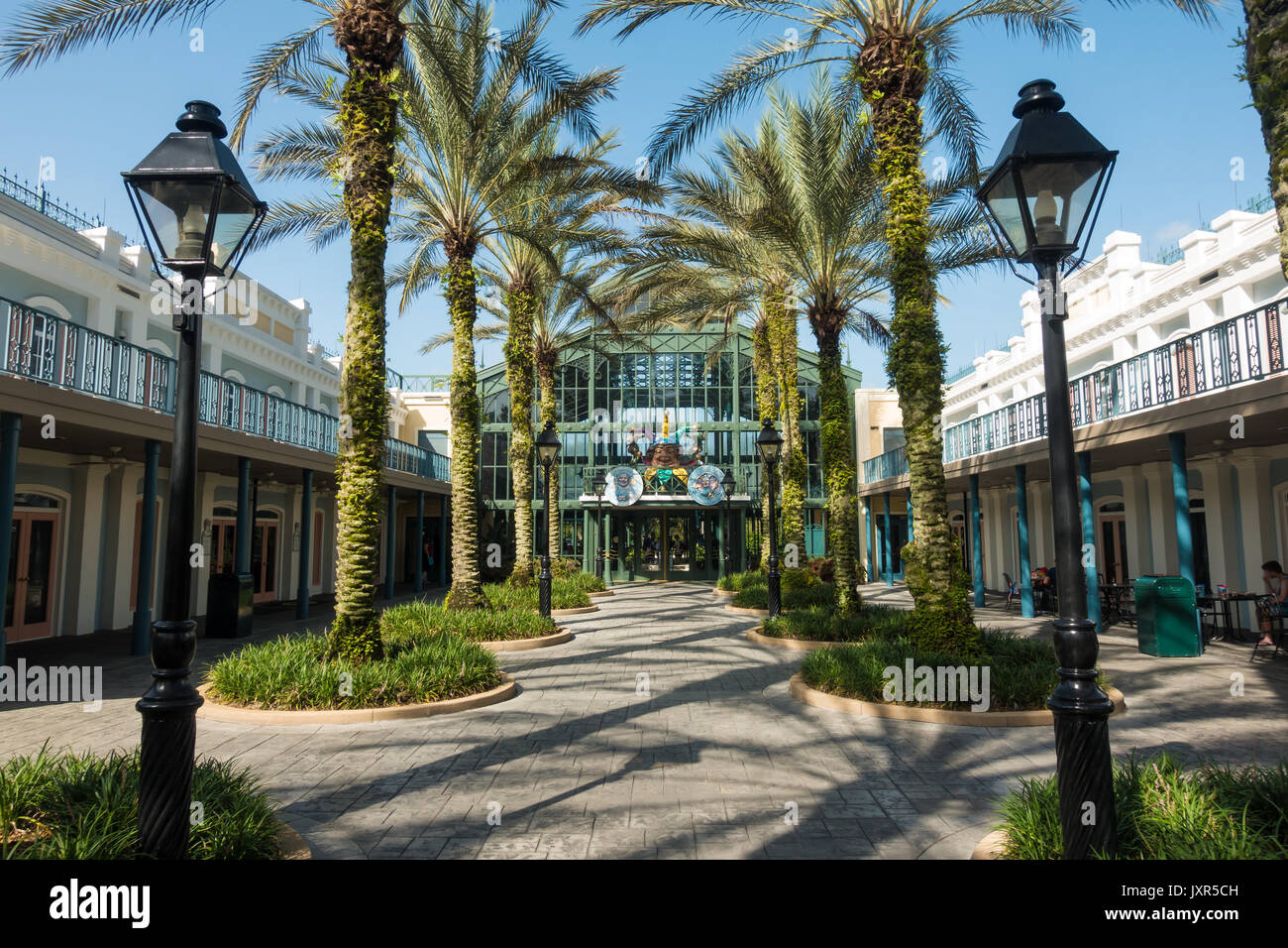 Entrance to Port Orleans French Quarter Resort n Walt Disney World, Orlando, Florida. Stock Photo